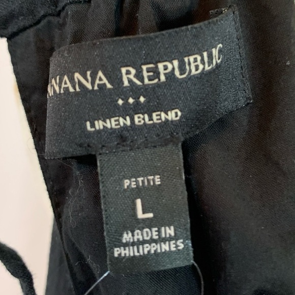 Banana Republic Black Linen Blend Knee Length Dress NWT LP - Picture 11 of 14